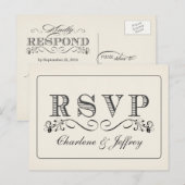 RSVP Witte Trouwantwoord Briefkaarten (Voorkant / Achterkant)
