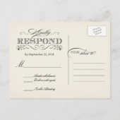 RSVP Witte Trouwantwoord Briefkaarten (Achterkant)