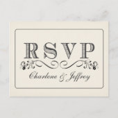 RSVP Witte Trouwantwoord Briefkaarten (Voorkant)