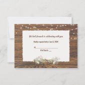 RSVP Wood en Light String Wedding RSVP Kaartje (Voorkant)