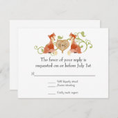 RSVP Woodland Animal Creats Fox Vines Weddings (Voorkant / Achterkant)