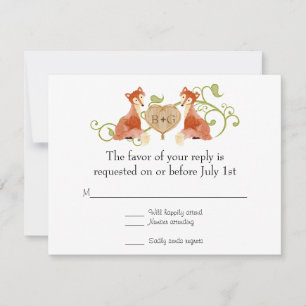 RSVP Woodland Animal Creats Fox Vines Weddings