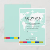 RSVP World Travel Bruiloft Kaartje (Voorkant / Achterkant)