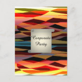 RSVP Zakelijk Feest Speels Levendig Uitnodiging Briefkaart (Voorkant)