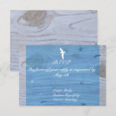 RSVP zeemeeuw/Nautical Wedding Kaartje (Voorkant / Achterkant)