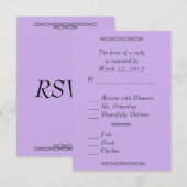RSVP zeer zacht Violet Weddenschap (Voorkant / Achterkant)