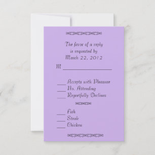 RSVP zeer zacht Violet Weddenschap Kaartje