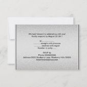 RSVP Zilver Grijs Metaal Zwart 21e Verjaardag (Achterkant)