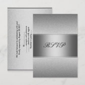 RSVP Zilver Grijs Metaal Zwart 21e Verjaardag (Voorkant / Achterkant)