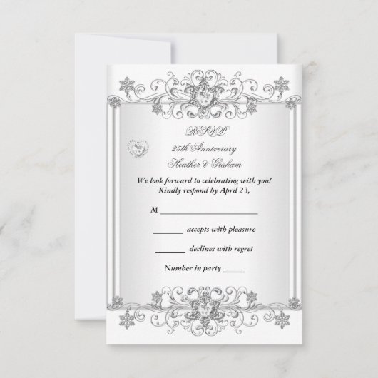 RSVP Zilver Witte Diamanten Harten 2 (Achterkant)