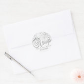 RSVP | Zilveren Confetti Stippen | personaliseren Ronde Sticker (Envelop)