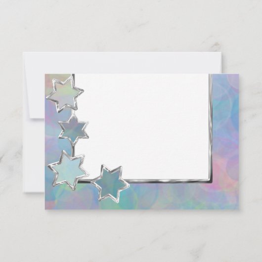 RSVP Zilveren Ster Abstract Patroon Kaart (Achterkant)