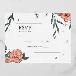 RSVP zonder haast Folie Uitnodiging Briefkaart