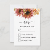 RSVP Zonnebloem Bourgondië Land Bruiloft Kaart (Voorkant)