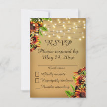RSVP Zonnebloem Bruiloft