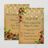 RSVP Zonnebloem Bruiloft Aankondiging (Voorkant / Achterkant)