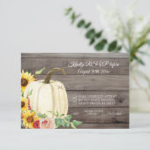RSVP Zonnebloem Pompoen Blush Bourgondië Boerderij Kaart (Staand voorkant)