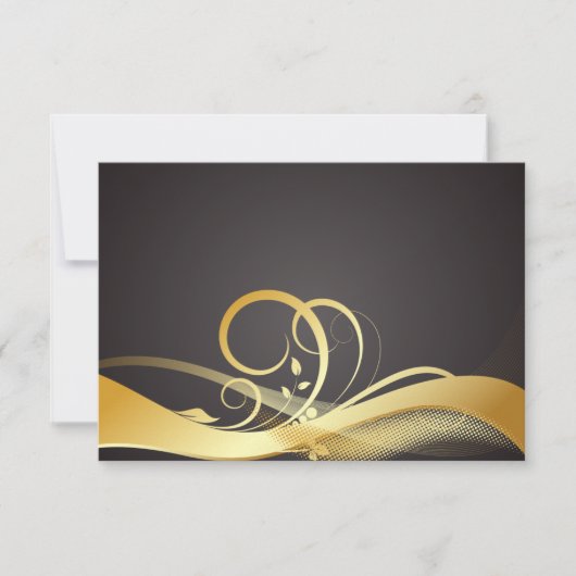RSVP zwart en goud Kaartje (Voorkant)