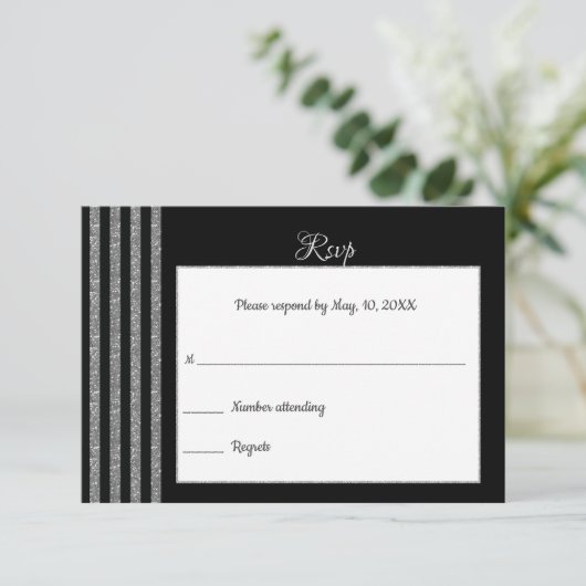 RSVP zwart en zilver (Staand voorkant)