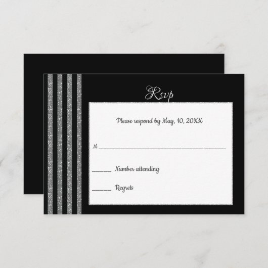 RSVP zwart en zilver (Voorkant / Achterkant)