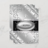 RSVP zwart en zilver (Voorkant / Achterkant)