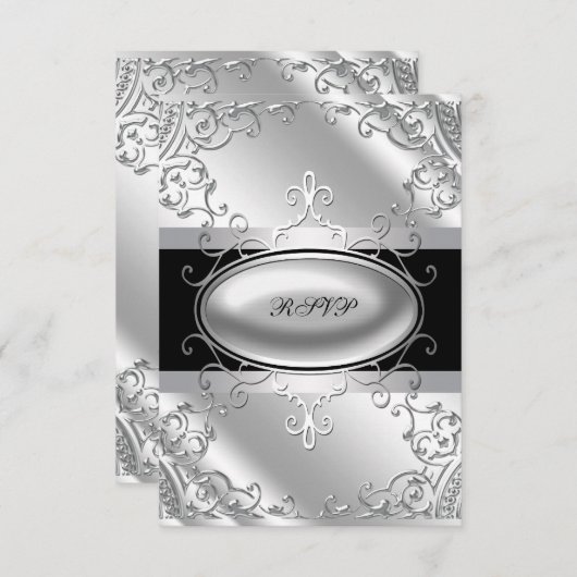 RSVP zwart en zilver (Voorkant / Achterkant)