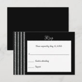 RSVP zwart en zilver Kaartje (Voorkant / Achterkant)