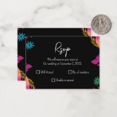 RSVP Zwart Thema Notitiekaartje (Voorkant / Achterkant in situ)