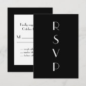 RSVP zwart-wit 1920 Kaartje (Voorkant / Achterkant)