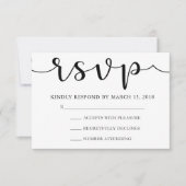 RSVP zwart-wit | eenvoudige kalligrafie (Voorkant)