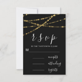 RSVP Zwart Wit Goud Zwarte Lichten Simpel Kaartje