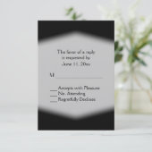 RSVP zwart-wit Kaartje (Staand voorkant)