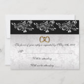 RSVP zwart-wit klassieker Kaart (Achterkant)