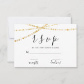 RSVP Zwart Wit Roos Bloemen Delicat Golden Lights (Voorkant)