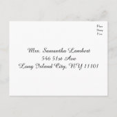 RSVP zwart-wit schoolbord (maaltijd) Uitnodiging Briefkaart (Achterkant)