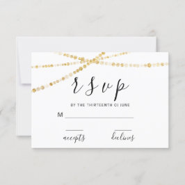 RSVP Zwart Witte Roos Bloemige Delicate Gouden Lic Kaartje