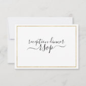 RSVP: zwarte en goudmaaltijd RSVP Kaartje (Achterkant)