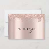 RSVP zwarte Roos Gold Glitter-schijven (Achterkant)