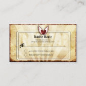 RSVPCards met rood Tattoo Informatiekaartje (Achterkant)