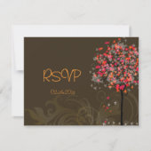 RSVP's van Maple Tree/Fall bruiloft vereisen 5 x 7 RSVP Kaartje (Voorkant)