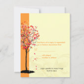 RSVP's van Maple Tree/Fall bruiloft vereisen 5 x 7 RSVP Kaartje (Achterkant)