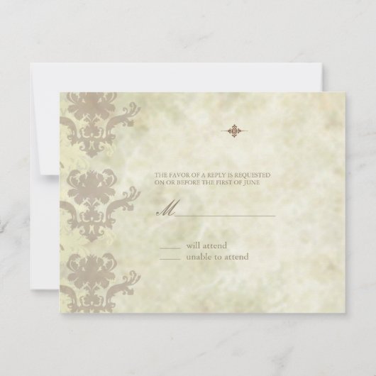 RSVP's vereisen 5 x 7 trouwuitnodigingen RSVP Kaartje (Achterkant)