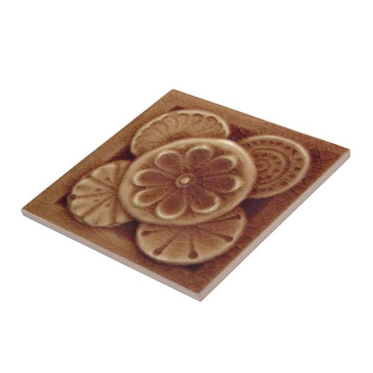 RT010 Faux-Relief Antiek reproductieslang Tegeltje (Zijkant)