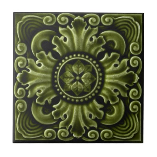 RT030 Faux-Relief Antiek reproductieslang Tegeltje (Voorkant)