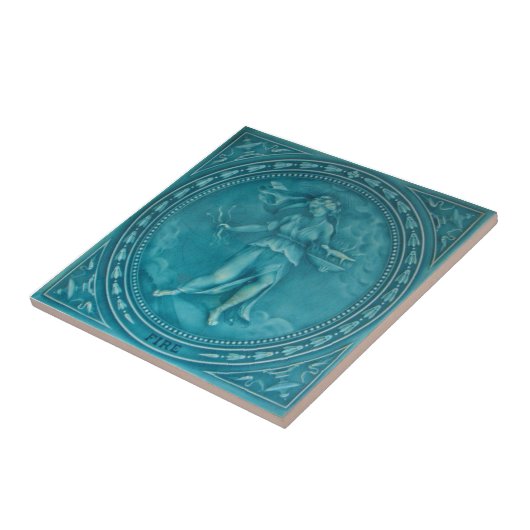 RT047 Faux-Relief Antiek reproductieslang Tegeltje (Zijkant)