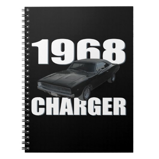 Rt 1968 dodge lader zwart notitieboek (Voorkant)