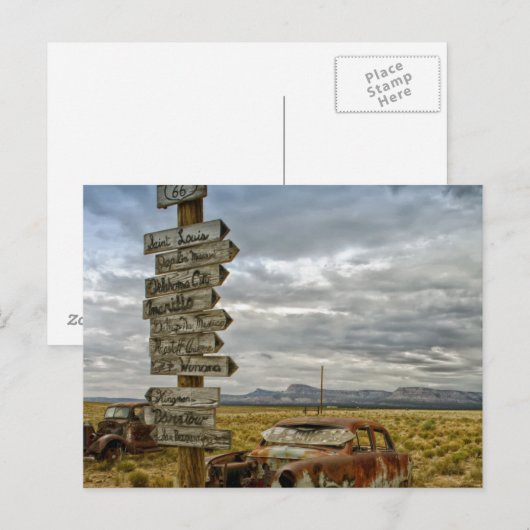 RT 66 Arizona Desert Briefkaart (Voorkant / Achterkant)
