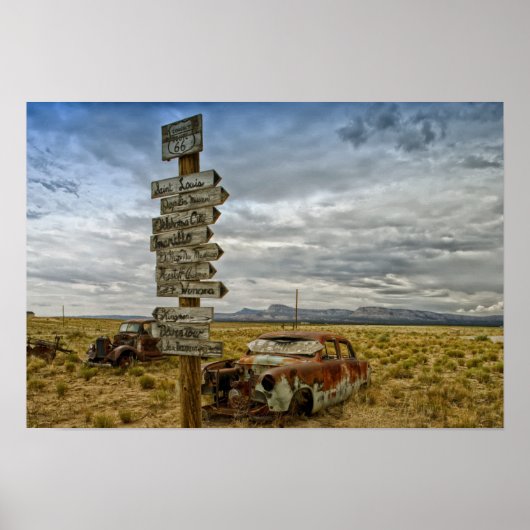 RT 66 Arizona Desert Poster (Voorkant)