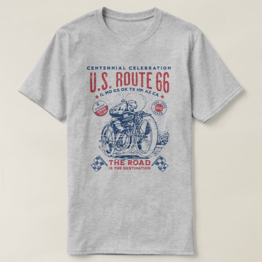 RT 66 Centennial T-shirt - Moto (Design voorkant)