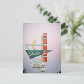 Rt 66 Tulsa  Motel Sign Briefkaart (Staand voorkant)